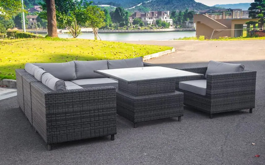 Trải nghiệm sự sang trọng và tiện nghi với Bộ Sofa góc 7 món kèm bàn nâng